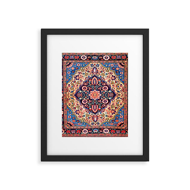 Kashan Central Persian Rug Print Framed Art Print Gallery Image 6