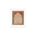 Kashan Central Persian Rug Print Art Print Gallery Image 1