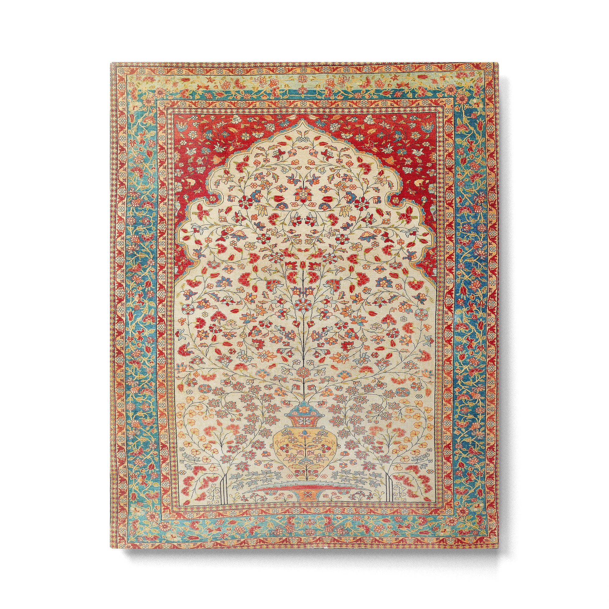 Kashan Central Persian Rug Print Metal Print Gallery Image 4