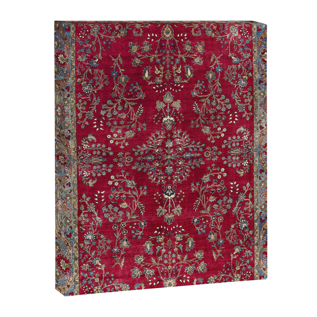 Kashan Central Persian Silk Rug Print Canvas Print Gallery Image 3