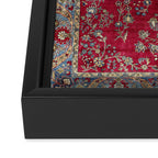 Kashan Central Persian Silk Rug Print Framed Canvas Print Gallery Image 3