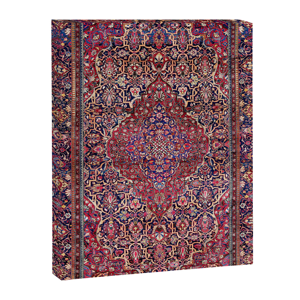 Kashan Central Persian Silk Rug Print Canvas Print Gallery Image 3