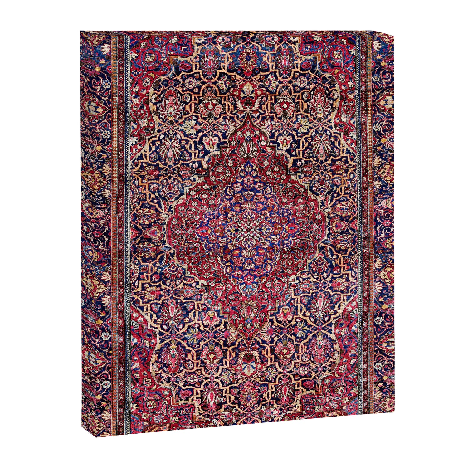 Kashan Central Persian Silk Rug Print Canvas Print Gallery Image 3