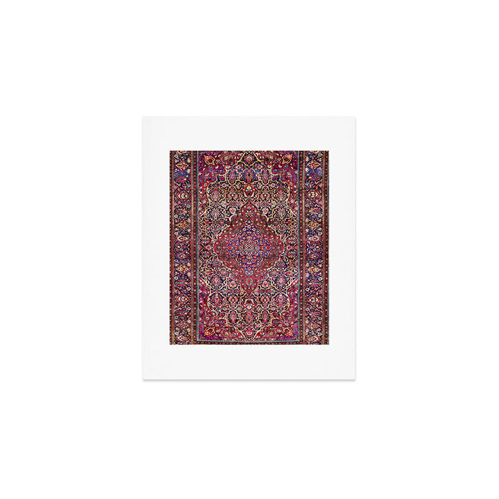 Kashan Central Persian Silk Rug Print Art Print Gallery Image 1
