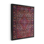 Kashan Central Persian Silk Rug Print Framed Canvas Print Gallery Image 2