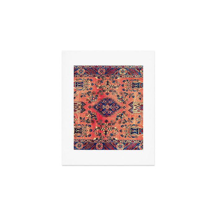 Kashan Central Persian Silk Rug Print Art Print Gallery Image 1