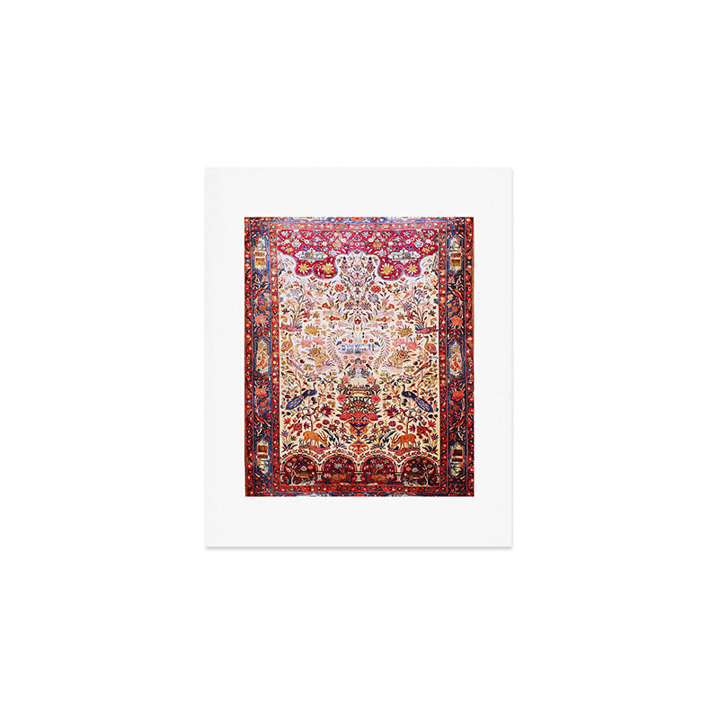 Kashan Dabir Oil Drilling Animal Rug Print Art Print Gallery Image 1