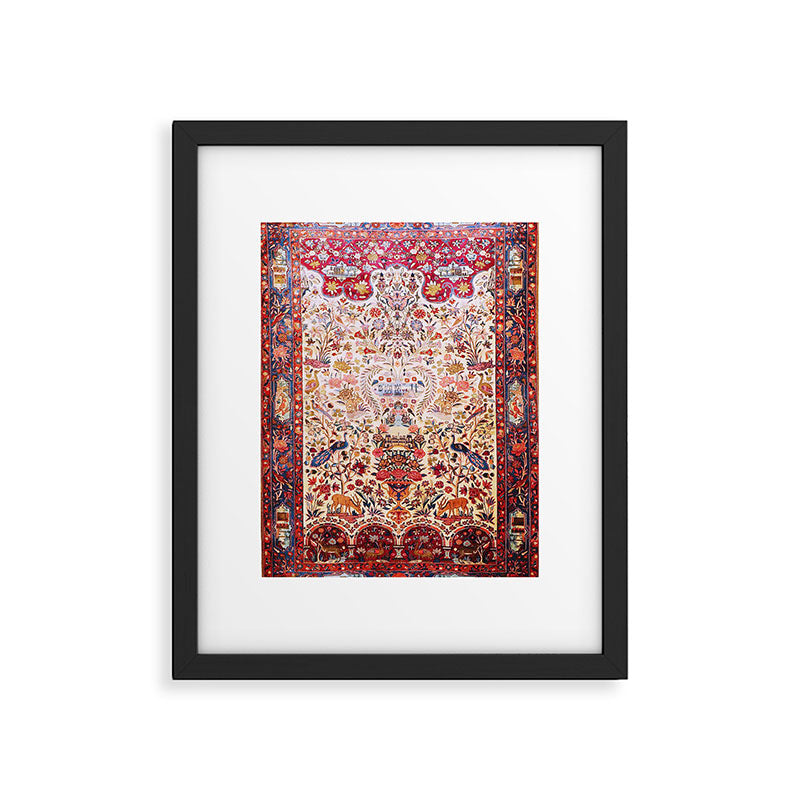 Kashan Dabir Oil Drilling Animal Rug Print Framed Art Print Gallery Image 5