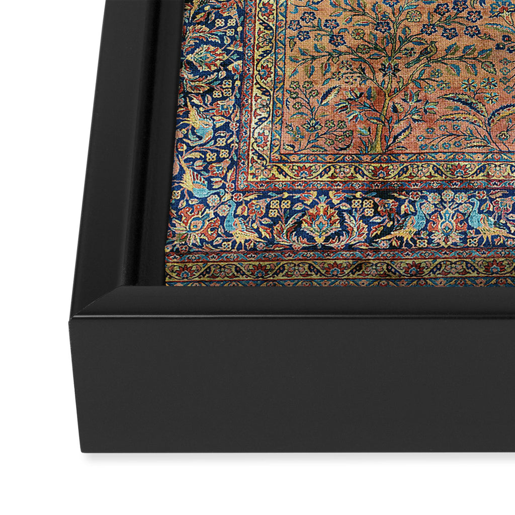 Kashan Floral Persian Carpet Print Framed Canvas Print Gallery Image 3