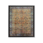Kashan Floral Persian Carpet Print Framed Canvas Print Gallery Image 6