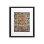 Kashan Floral Persian Carpet Print Framed Art Print Gallery Image 5