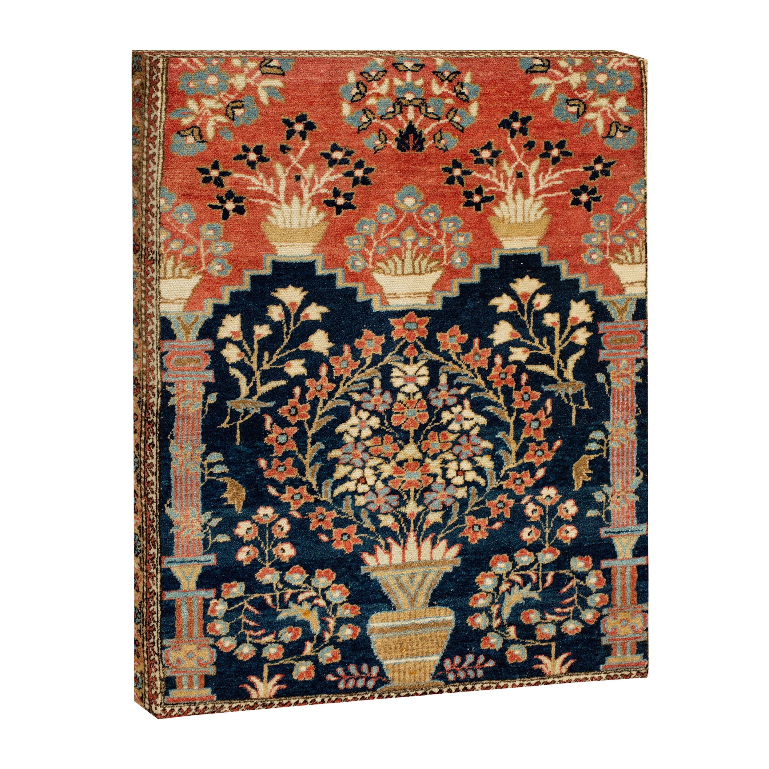 Kashan Poshti  Antique Central Persian Rug Print Canvas Print Gallery Image 3