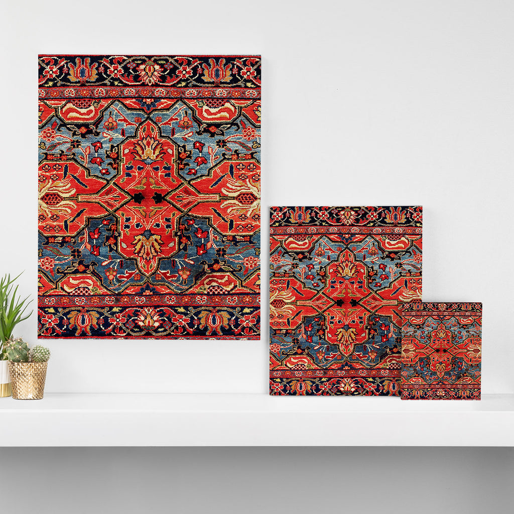 Kashan Poshti Central Persian Rug Print Canvas Print Gallery Image 3