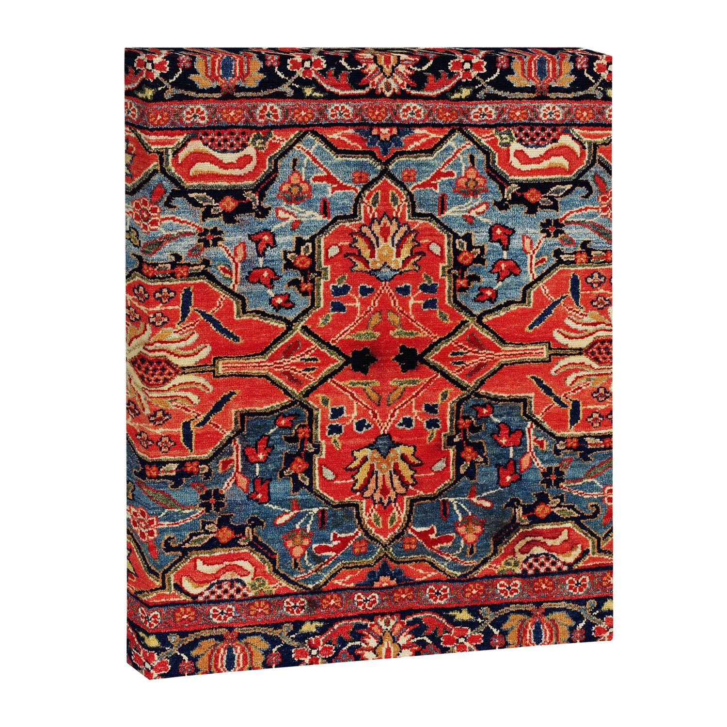 Kashan Poshti Central Persian Rug Print Canvas Print Gallery Image 3