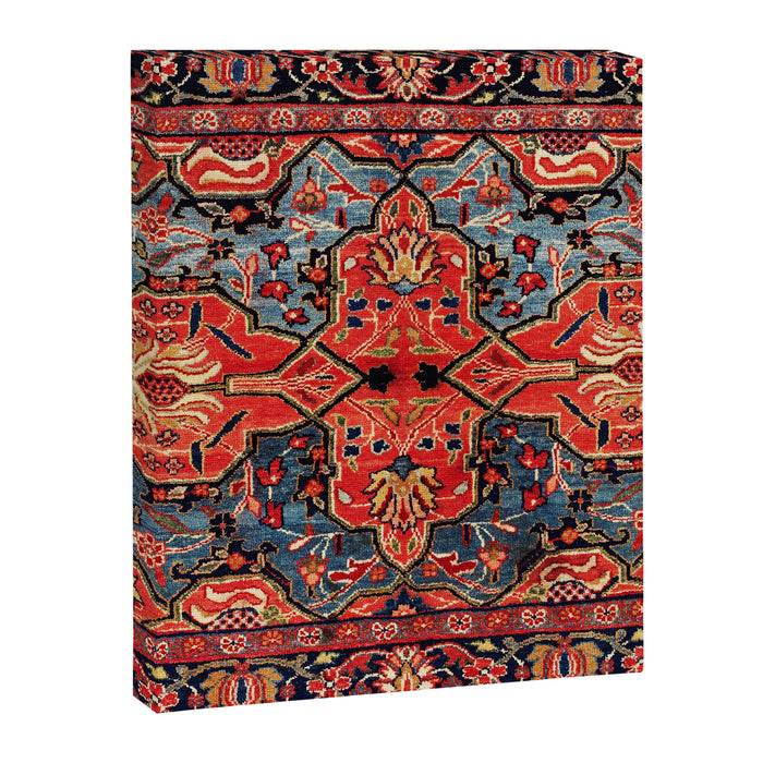 Kashan Poshti Central Persian Rug Print Canvas Print Gallery Image 1
