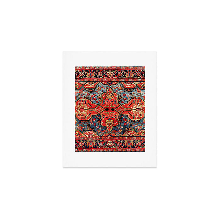 Kashan Poshti Central Persian Rug Print Art Print Gallery Image 1
