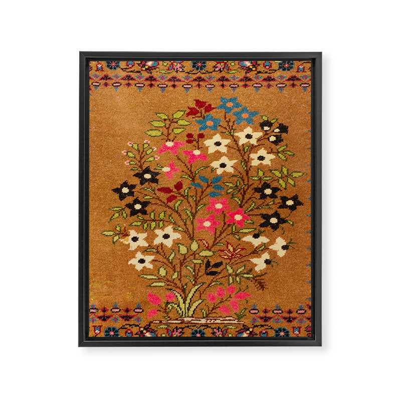Kashan Vintage Central Persian Mat Print Framed Canvas Print Gallery Image 3
