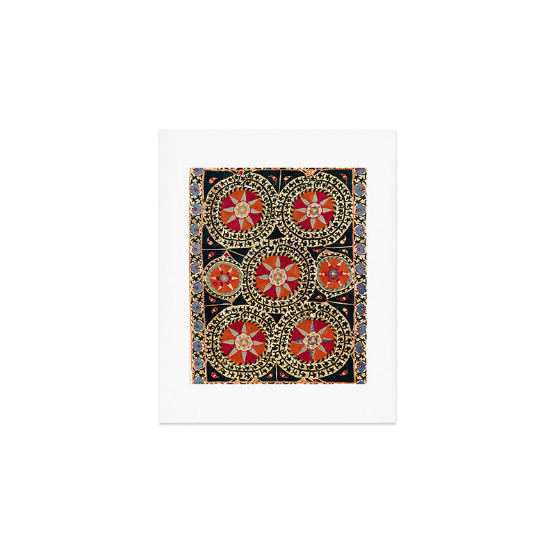 Katti Kurgan Suzani Uzbekistan Embroidery Print Art Print Gallery Image 1