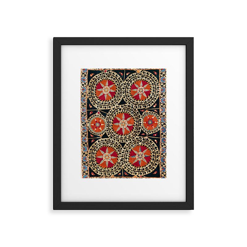 Katti Kurgan Suzani Uzbekistan Embroidery Print Framed Art Print Gallery Image 5
