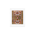 Kazak Antique Southwest Caucasus Rug Print Art Print Gallery Image 1