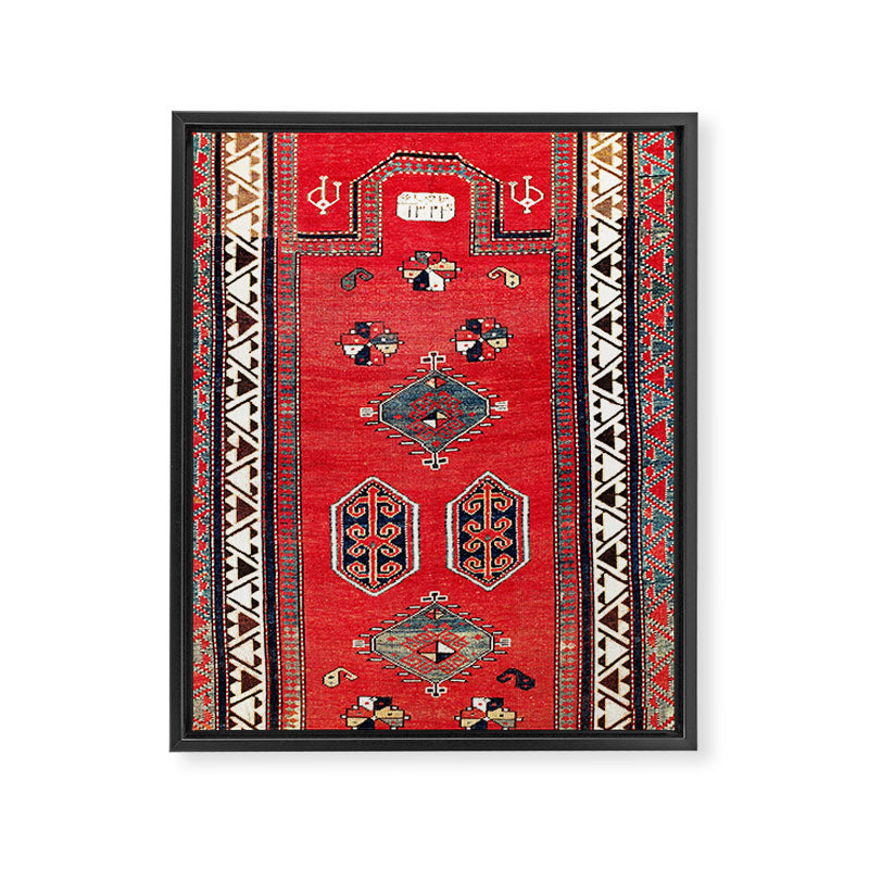 Kazak Borjalou Southwest Caucasus Niche Rug Print Framed Canvas Print Gallery Image 3