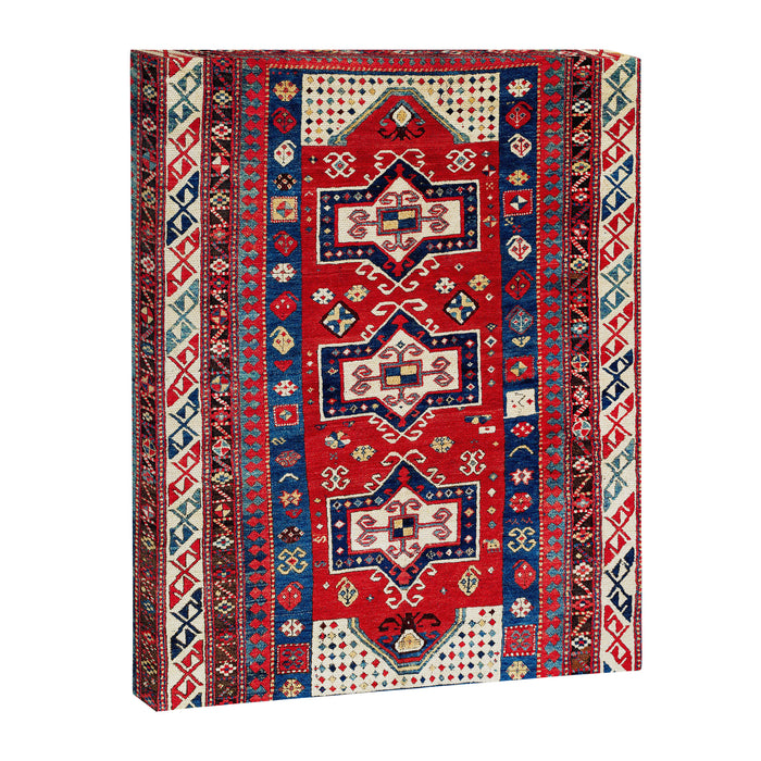 Kazak Fachralo Southwest Caucasus Rug Canvas Print Gallery Image 1