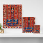 Kazak Southwest Caucasus Carpet Fragment Print Canvas Print Gallery Image 3