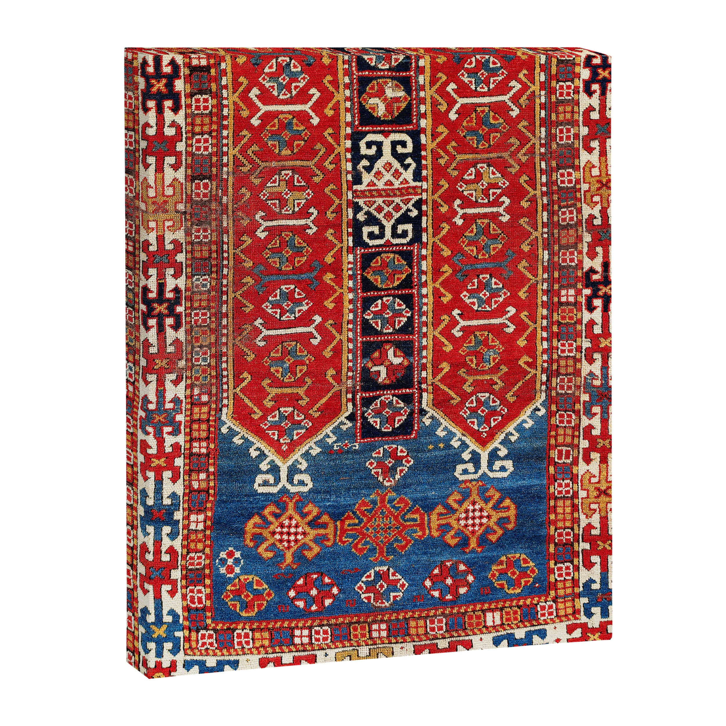 Kazak Southwest Caucasus Carpet Fragment Print Canvas Print Gallery Image 3