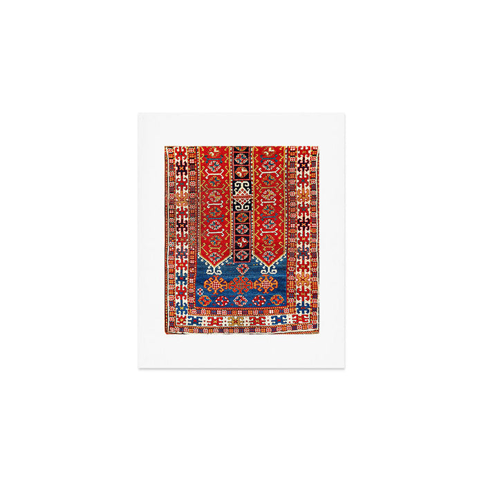 Kazak Southwest Caucasus Carpet Fragment Print Art Print Gallery Image 1