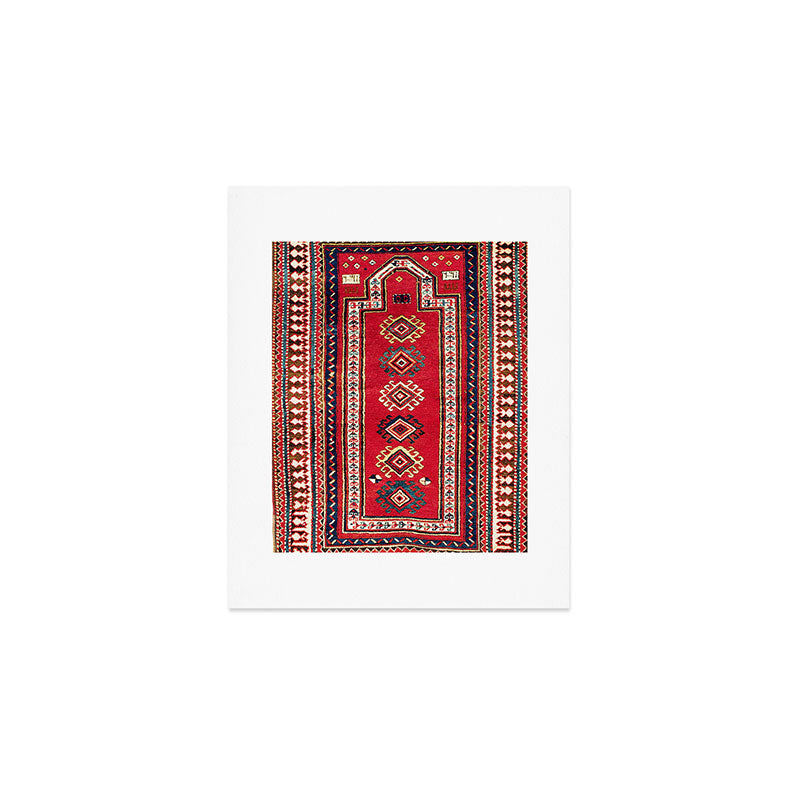 Kazak Southwest Caucasus Niche Rug Print Art Print Gallery Image 1