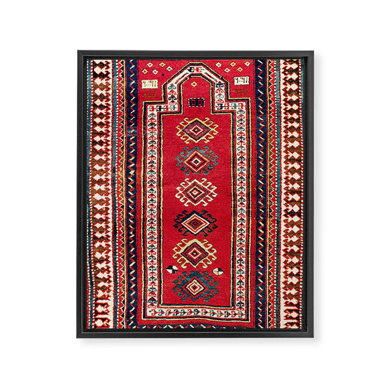 Kazak Southwest Caucasus Niche Rug Print Framed Canvas Print Gallery Image 3