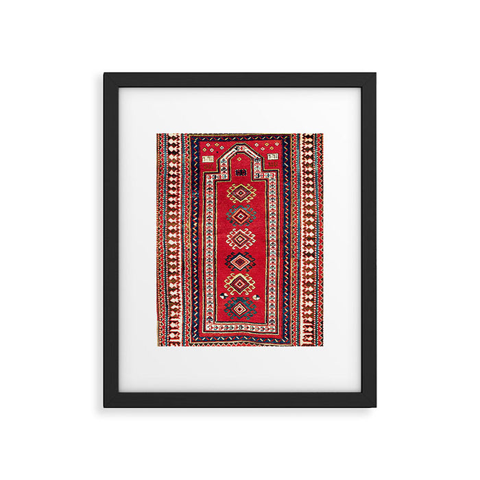 Kazak Southwest Caucasus Niche Rug Print Framed Art Print Gallery Image 1