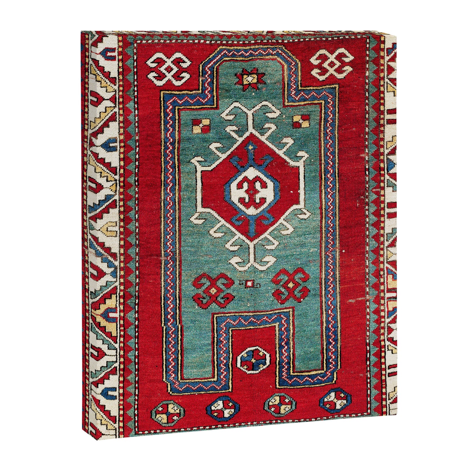Kazak Southwest Caucasus Prayer Rug Print Canvas Print Gallery Image 3