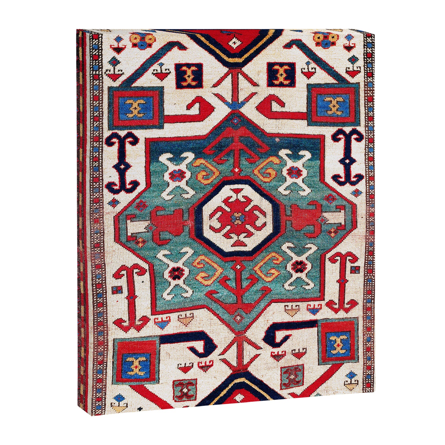 Kazak Southwest Caucasus Rug Canvas Print Gallery Image 3