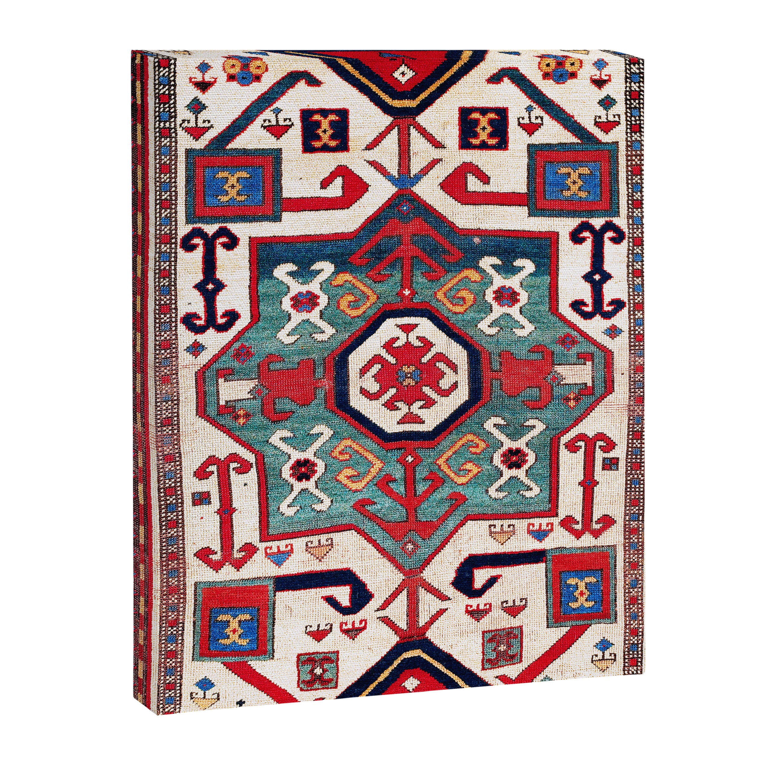 Kazak Southwest Caucasus Rug Canvas Print Gallery Image 3