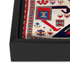 Kazak Southwest Caucasus Rug Framed Canvas Print Gallery Image 3