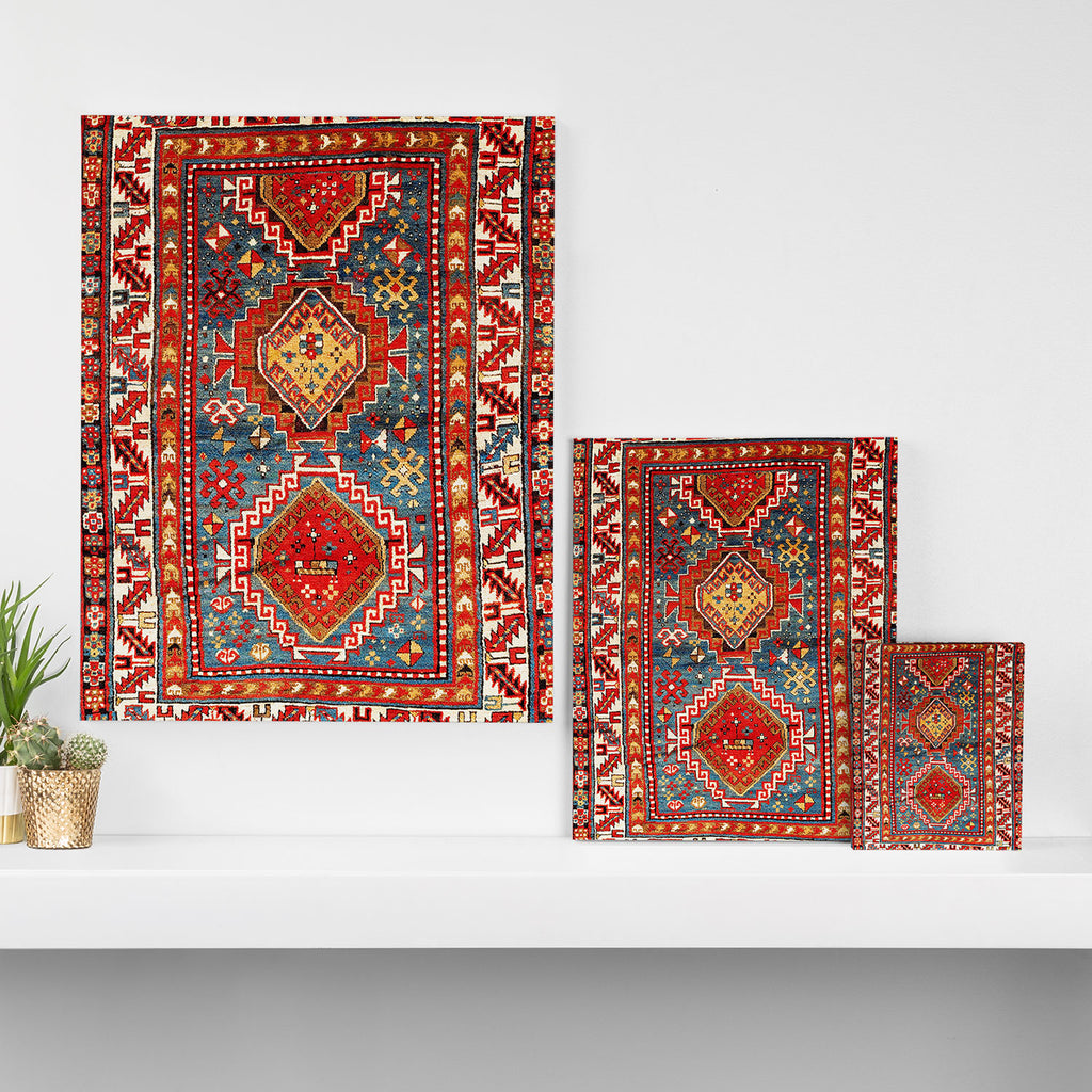 Kazak Southwest Caucasus Rug Print Canvas Print Gallery Image 3