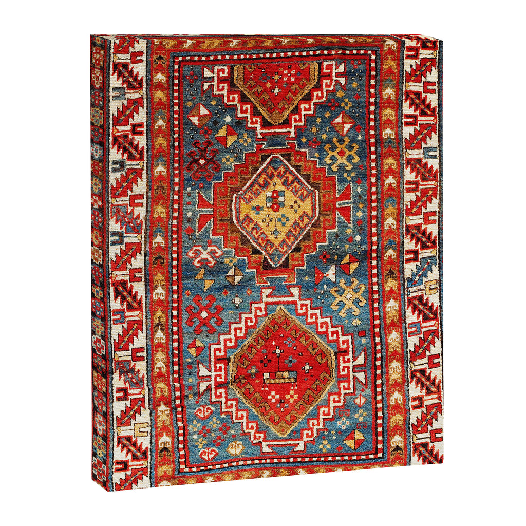 Kazak Southwest Caucasus Rug Print Canvas Print Gallery Image 3