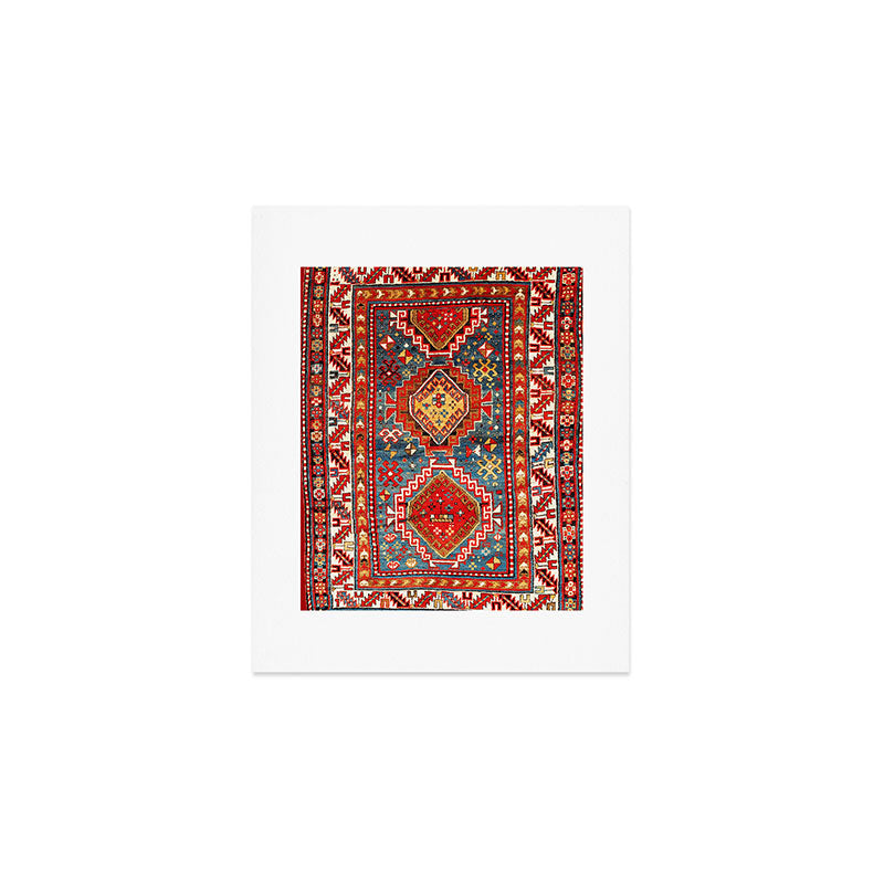 Kazak Southwest Caucasus Rug Print Art Print Gallery Image 1