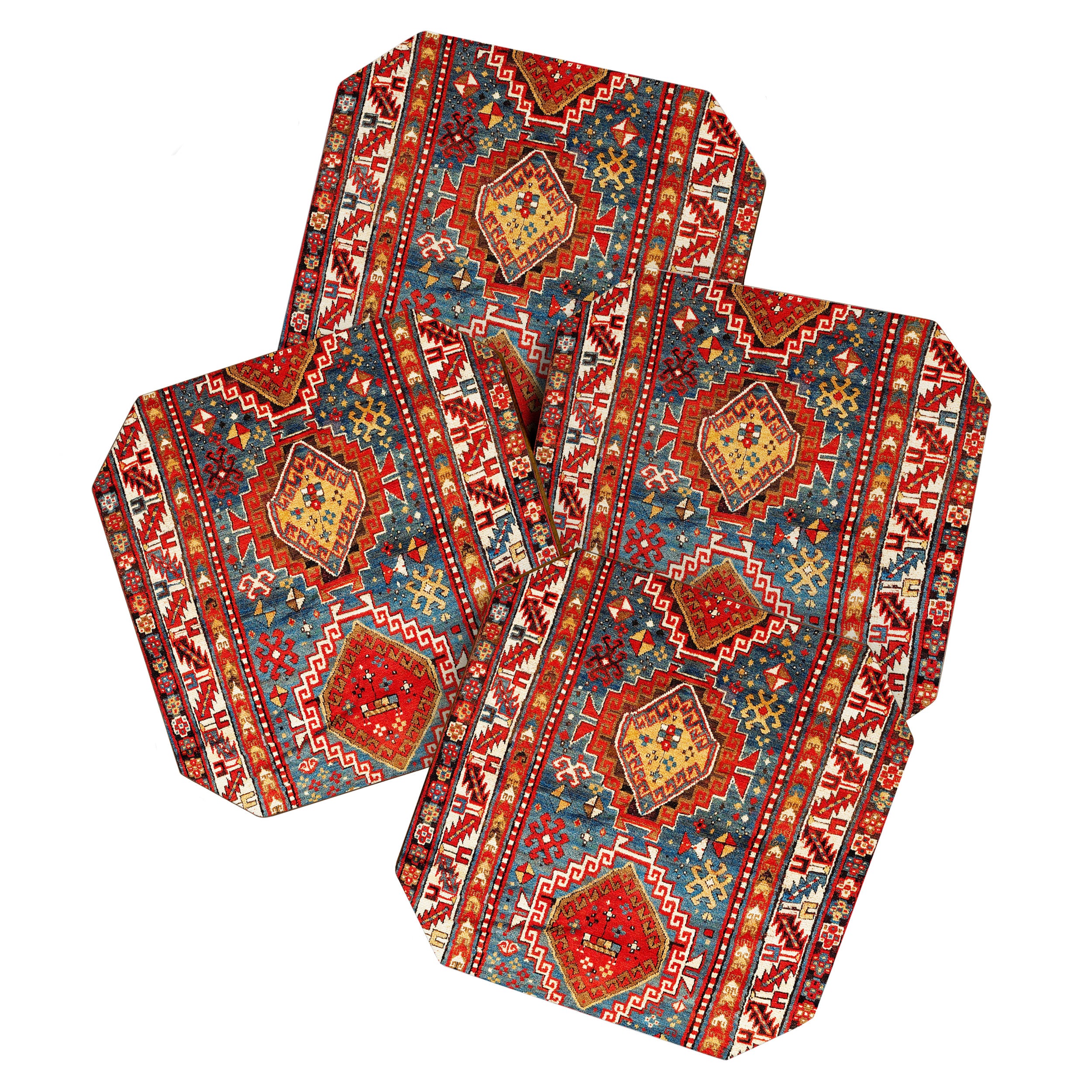 Kazak Southwest Caucasus Rug Print Coaster Gallery Image 1