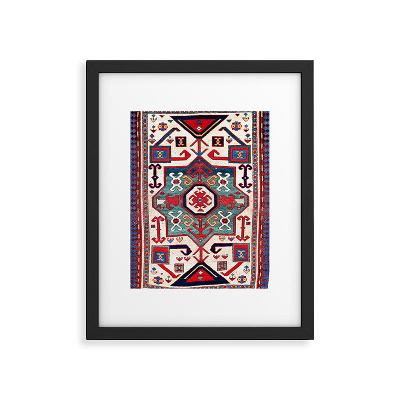 Kazak Southwest Caucasus Rug Framed Art Print Gallery Image 5