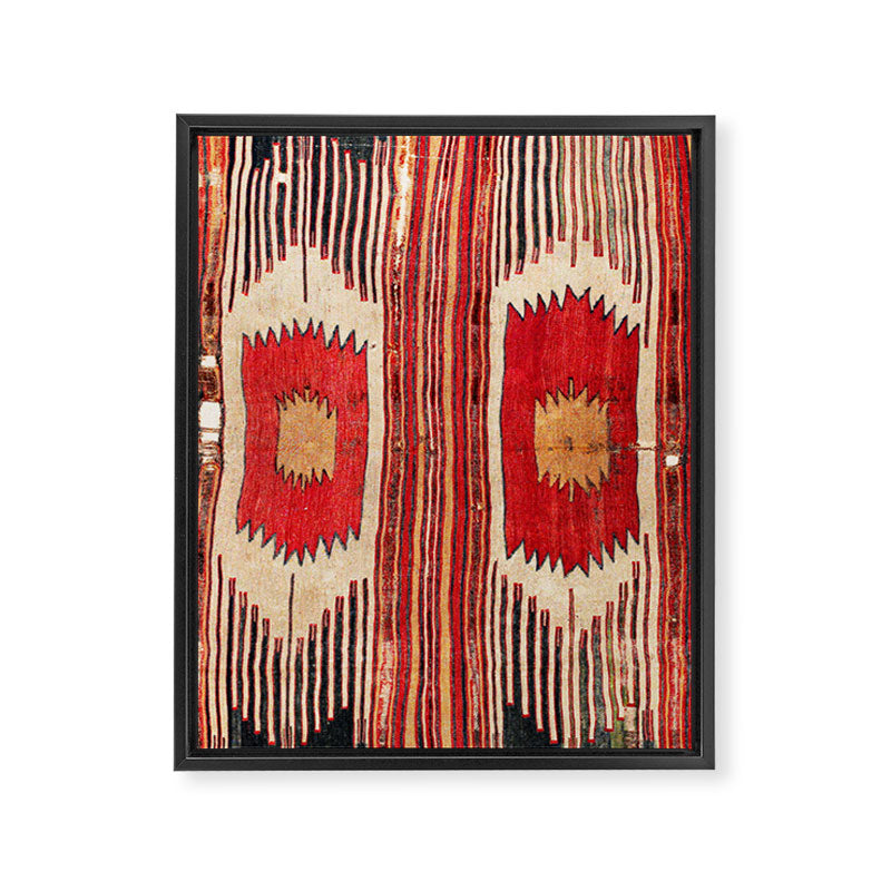Keles  Antique Balikesir Turkish Kilim Print Framed Canvas Print Gallery Image 3