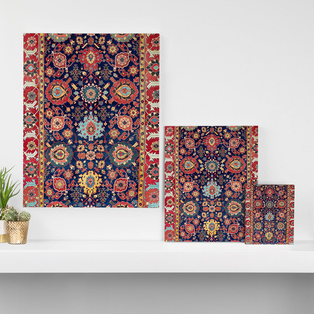 Kelleh Northwest Persian Azerbaijan Floral Carpet Print Canvas Print Gallery Image 3