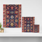 Kelleh Northwest Persian Azerbaijan Floral Carpet Print Canvas Print Gallery Image 3