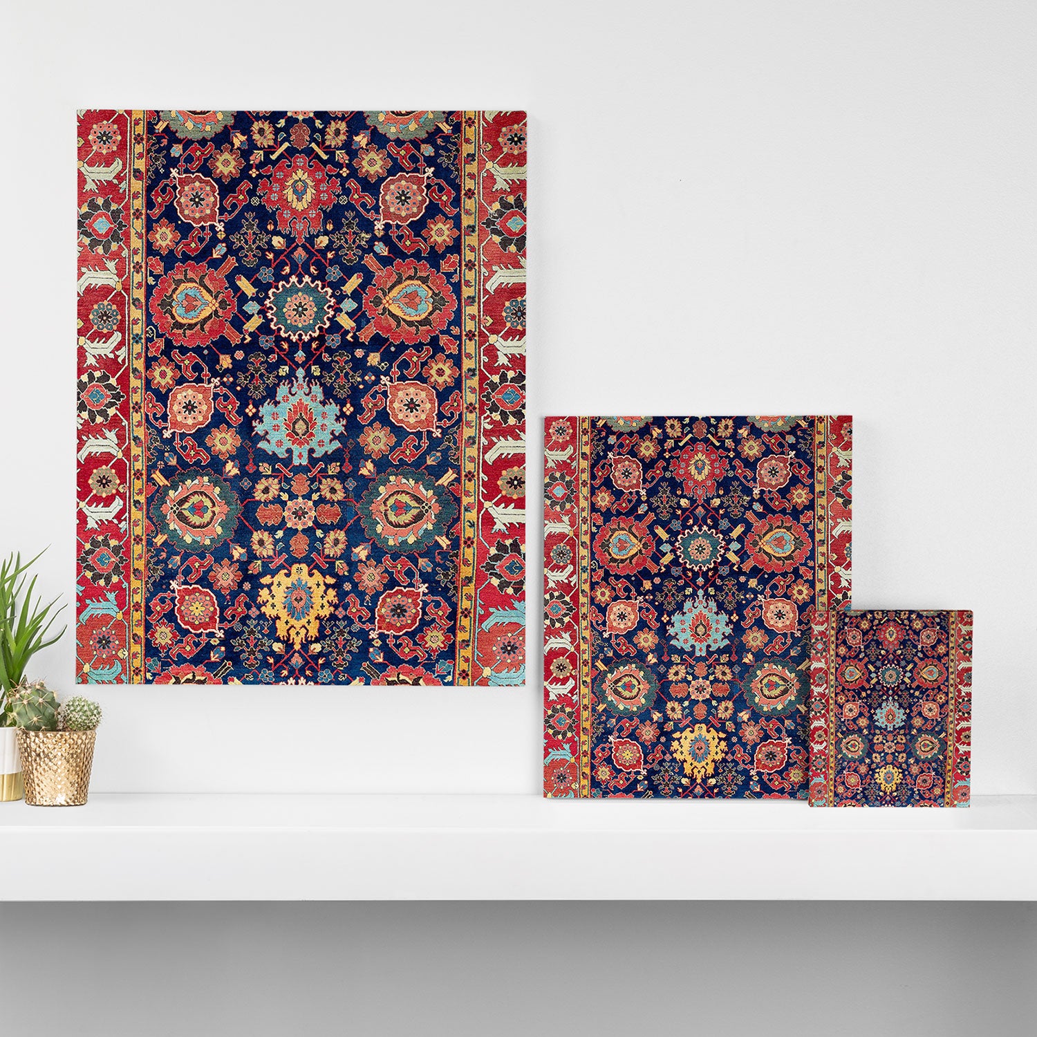 Kelleh Northwest Persian Azerbaijan Floral Carpet Print Canvas Print Gallery Image 3
