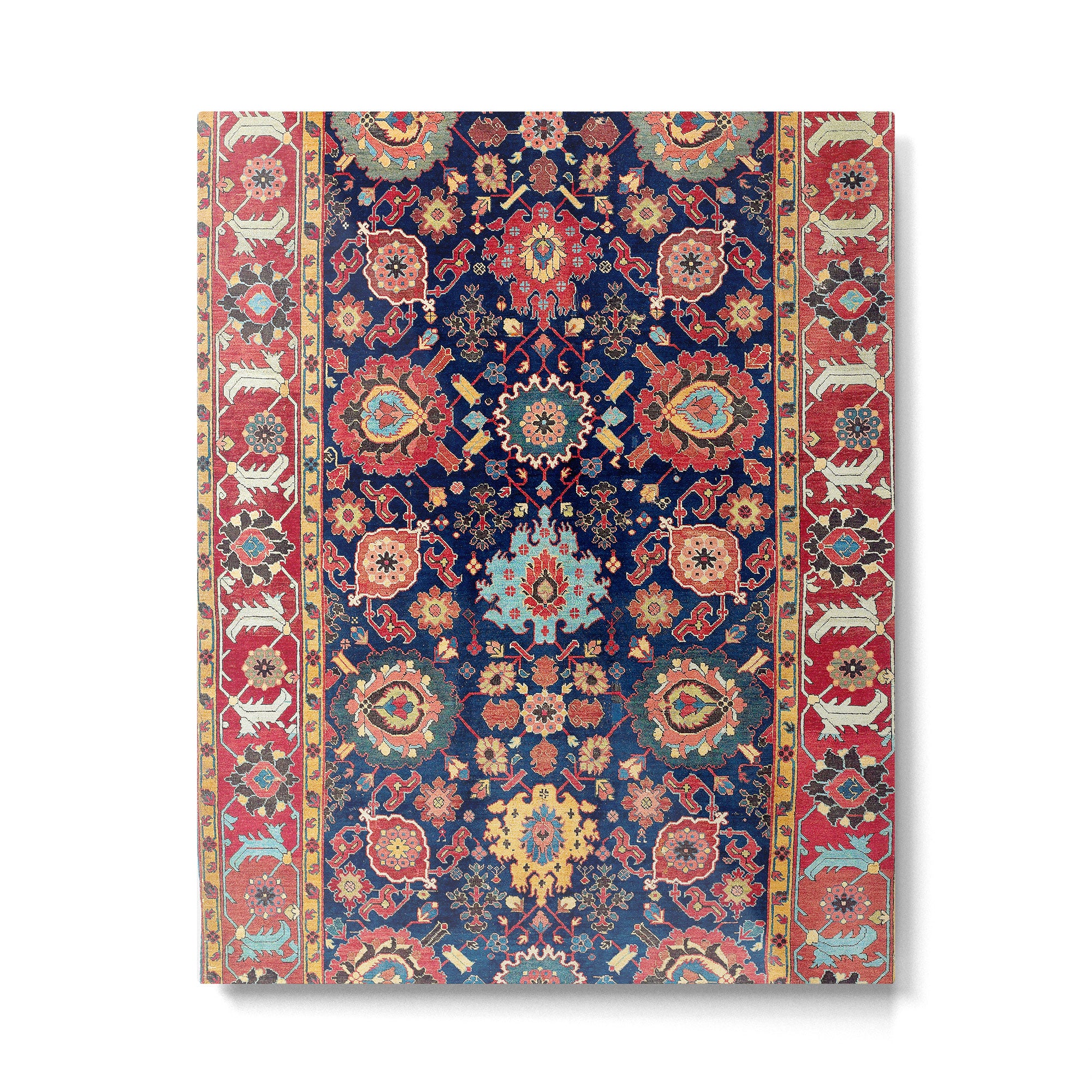 Kelleh Northwest Persian Azerbaijan Floral Carpet Print Metal Print Gallery Image 4