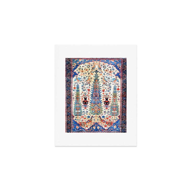 Kerman 19th Century Prayer Rug Print Art Print Gallery Image 1