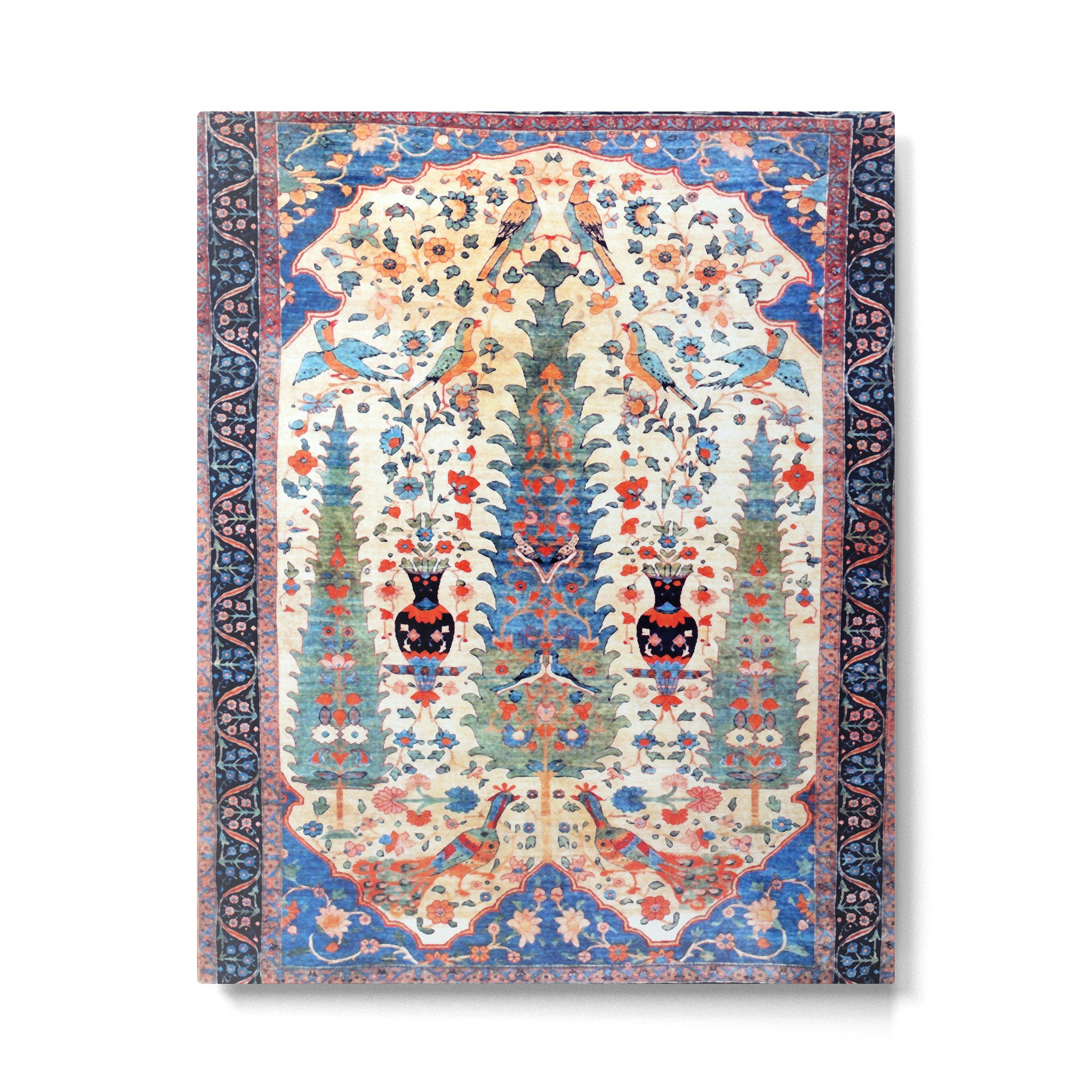 Kerman 19th Century Prayer Rug Print Metal Print Gallery Image 4