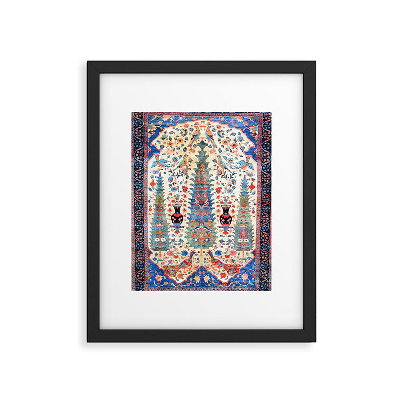 Kerman 19th Century Prayer Rug Print Framed Art Print Gallery Image 4