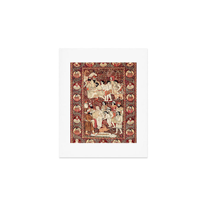 Kerman South Persian Pictorial Rug with Joseph Art Print Gallery Image 1